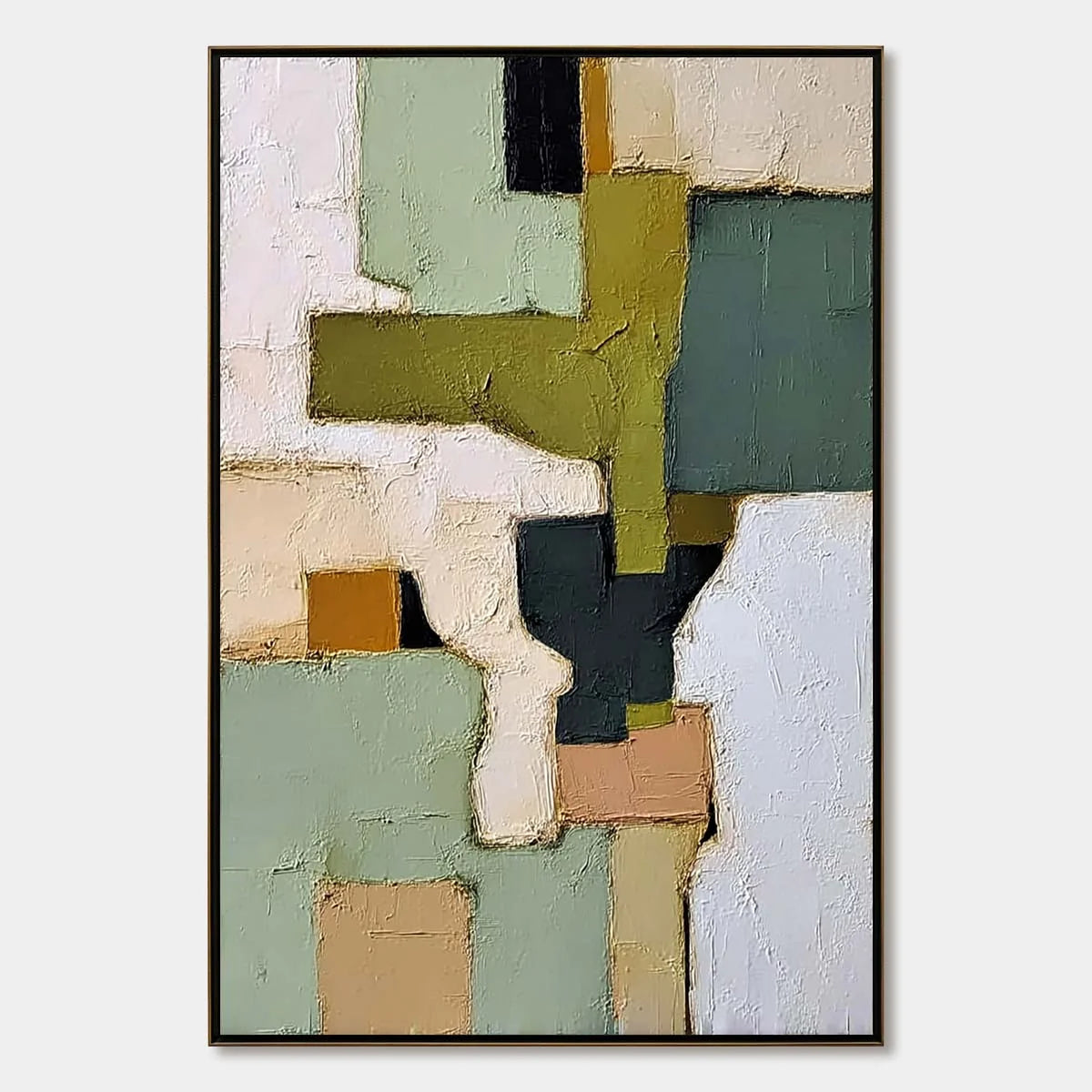 TERRA FIRMA: Textured Wabi Sabi Abstract Oil Painting | hanging in living room, Abstract wall art