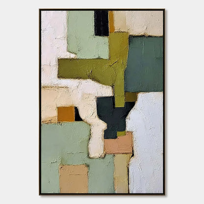 TERRA FIRMA: Textured Wabi Sabi Abstract Oil Painting | hanging in living room, Abstract wall art