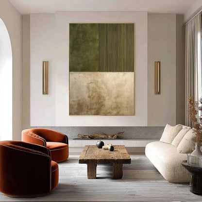 TERRA FIRMA: Textured Wabi Sabi Abstract Painting in Earth Tones | Abstract closeup, raised brushwork detail