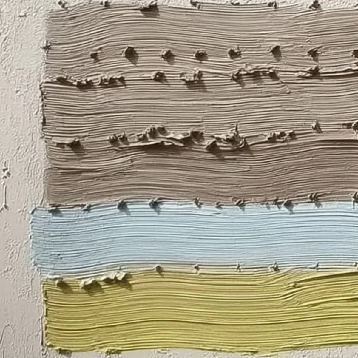 TERRA FIRMA: Textured Wabi Sabi Abstract Painting | rectangular format, hand-painted canvas edge