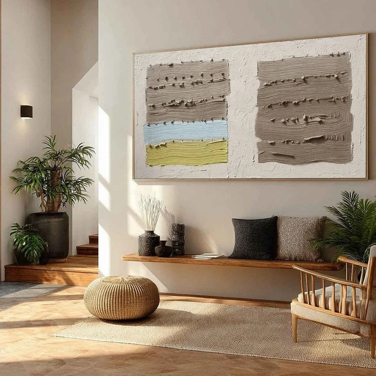TERRA FIRMA: Textured Wabi Sabi Abstract Painting | multi-color palette, original oil on stretched canvas art