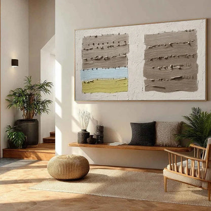 TERRA FIRMA: Textured Wabi Sabi Abstract Painting | multi-color palette, original oil on stretched canvas art
