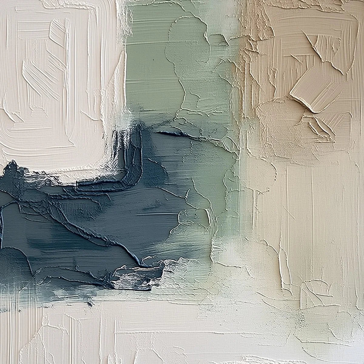 TERRA FIRMA: Textured Wabi-Sabi Abstract Wall Art in Earth Tones | rectangular format, hand-painted canvas edge