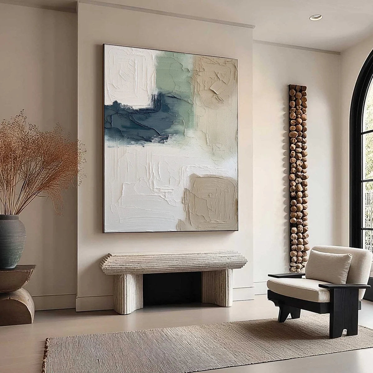 TERRA FIRMA: Textured Wabi-Sabi Abstract Wall Art in Earth Tones | multi-color palette, original oil on stretched canvas art