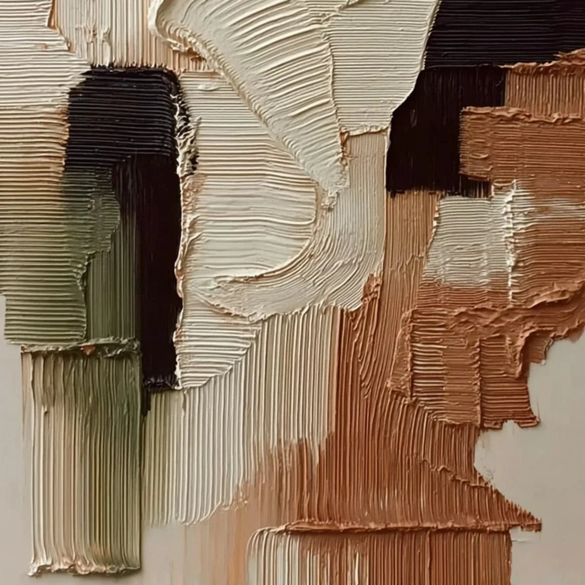 TERRA FIRMA: Vertical Wabi Sabi Textured Abstract Wall Art | rolled canvas, ready for custom framing