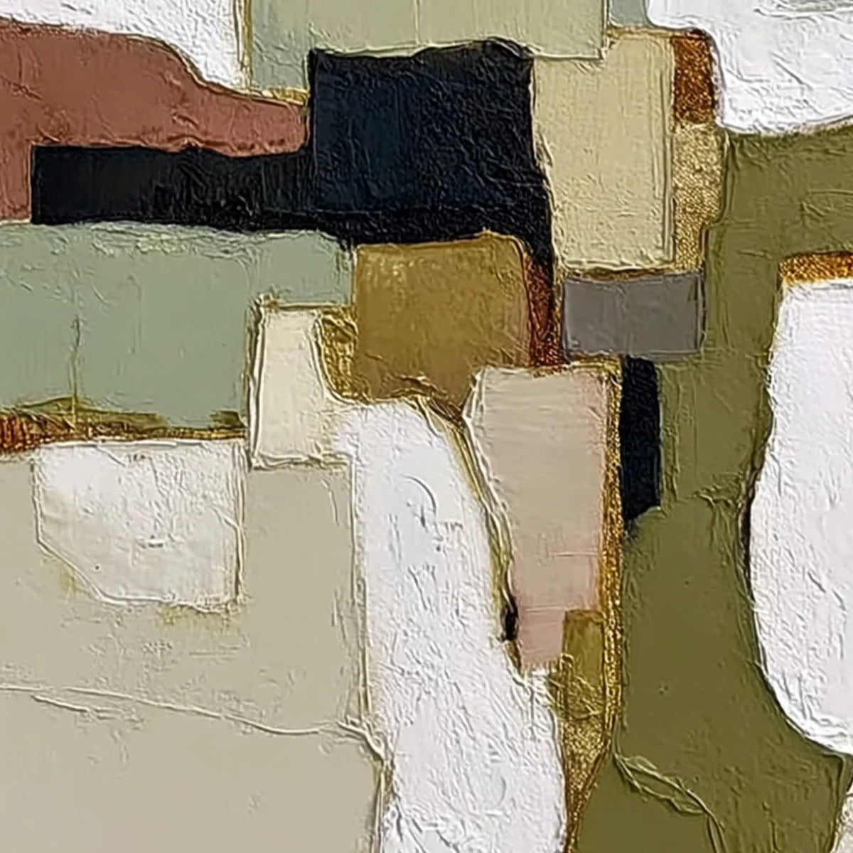 TERRA FIRMA: Wabi Sabi Textured Abstract Painting with Earth Tones | rolled canvas, ready for custom framing