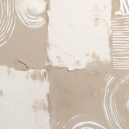 TERRA FORMA: Textured Minimalist Abstract Painting in Neutral Tones | rolled canvas, ready for custom framing