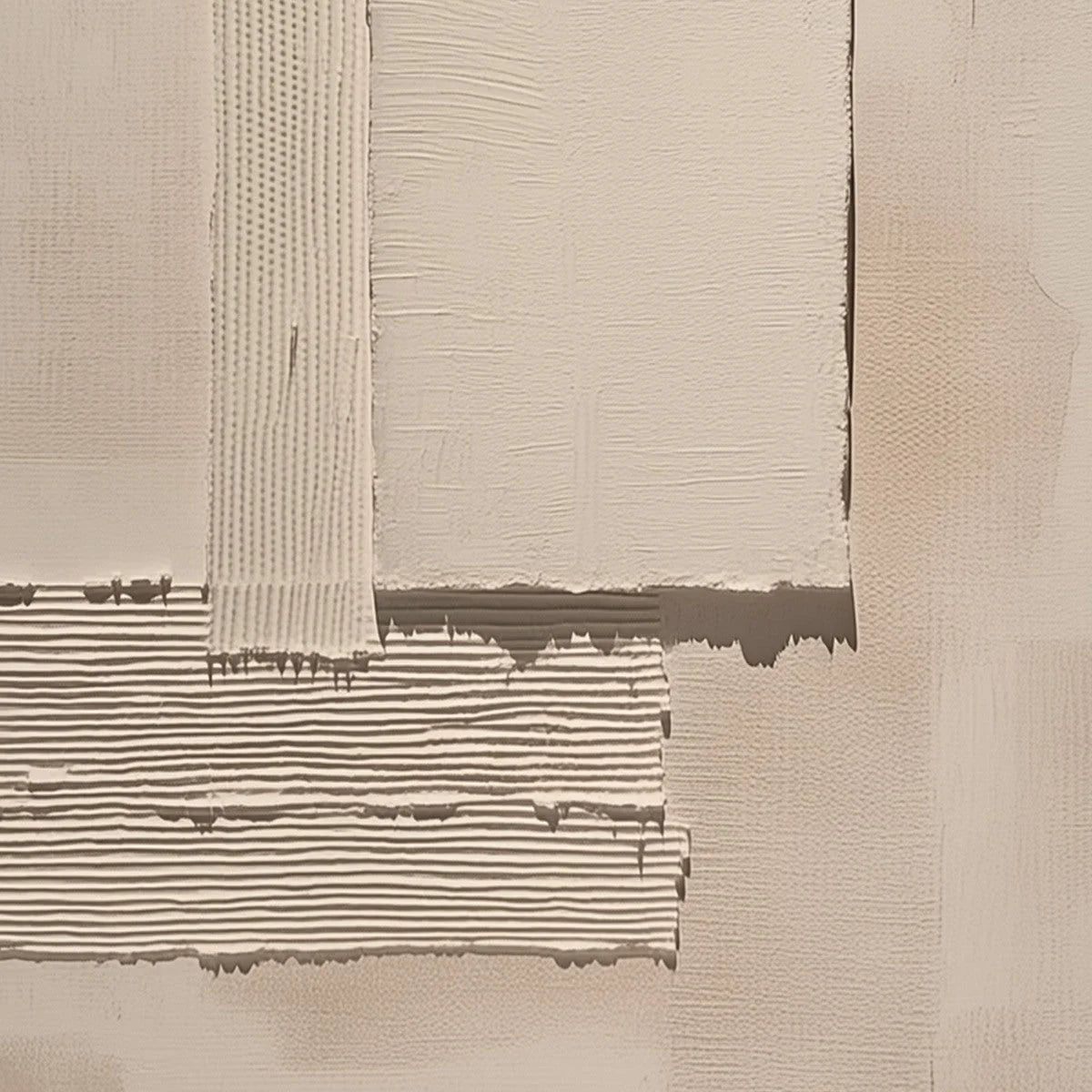 TERRA FORMA: Textured Wabi Sabi Abstract Beige Wall Art | rolled canvas, ready for custom framing
