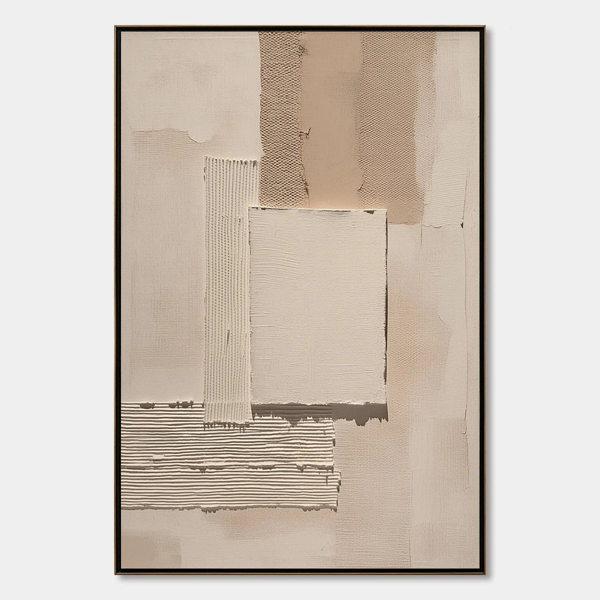 TERRA FORMA: Textured Wabi Sabi Abstract Beige Wall Art | hanging in living room, Abstract wall art