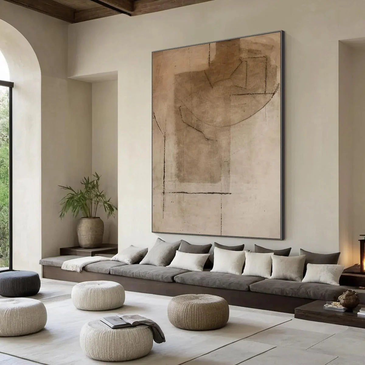 TERRA INCOGNITA: Wabi Sabi Inspired Textured Abstract Earth Tone Painting | multi-color palette, original oil on stretched canvas art