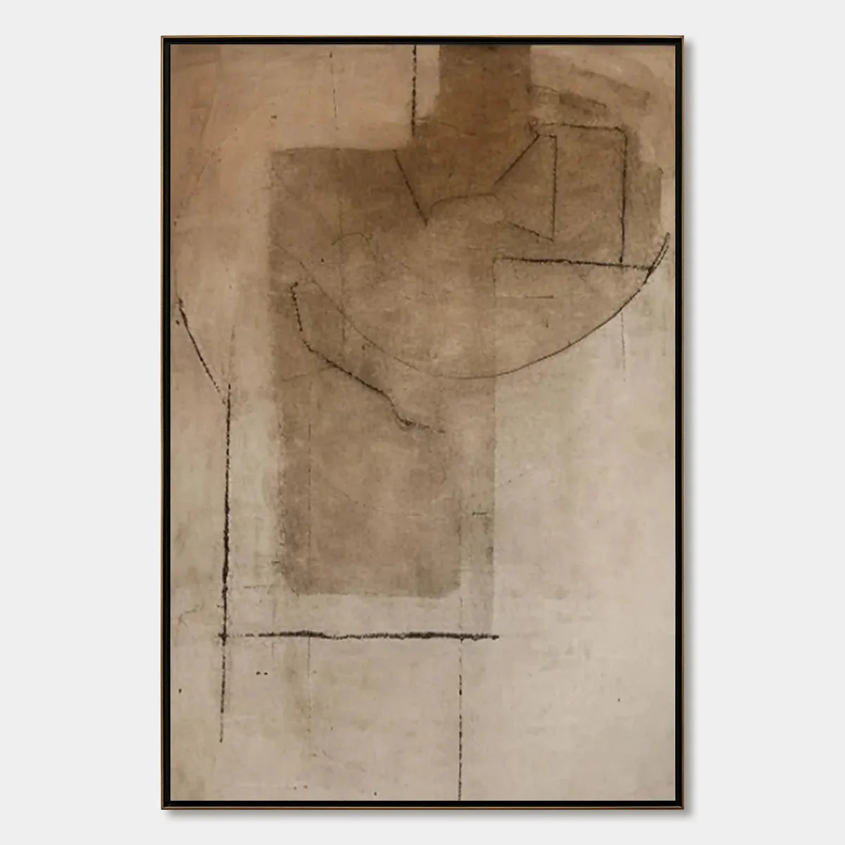 TERRA INCOGNITA: Wabi Sabi Inspired Textured Abstract Earth Tone Painting | hanging in living room, Abstract wall art