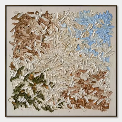 TERRA MOSAIC: Textured Earth Tone Abstract Impasto Painting | hanging in living room, Abstract wall art
