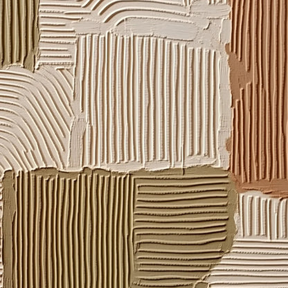 TERRA RHYTHMS: Textured Wabi Sabi Abstract Painting in Earth Tones | rolled canvas, ready for custom framing