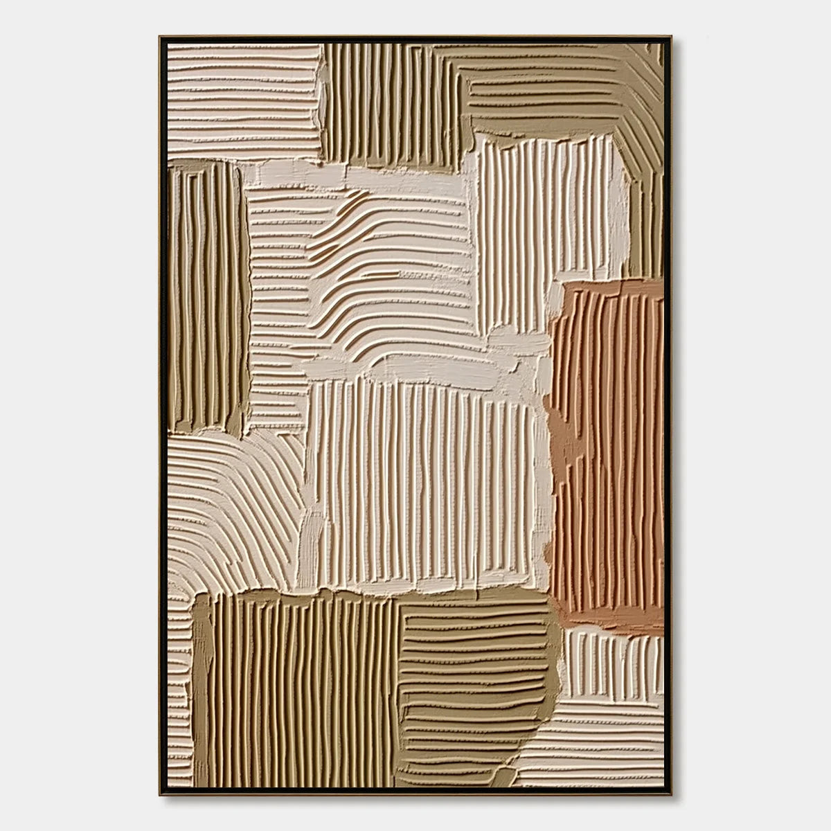 TERRA RHYTHMS: Textured Wabi Sabi Abstract Painting in Earth Tones | hanging in living room, Abstract wall art