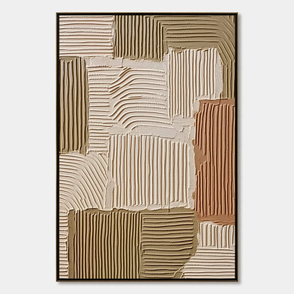 TERRA RHYTHMS: Textured Wabi Sabi Abstract Painting in Earth Tones | hanging in living room, Abstract wall art