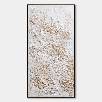 TERRA VEIL: Wabi Sabi Textured Minimalist Abstract Painting | hanging in living room, Minimalist wall art