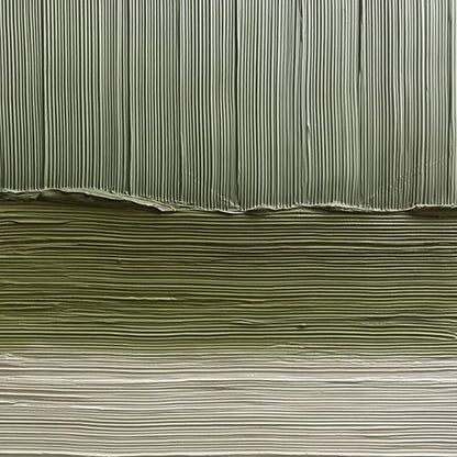 TERRA VERDE: Vertical Wabi Sabi Textured Abstract Green Earth Painting | rectangular format, hand-painted canvas edge
