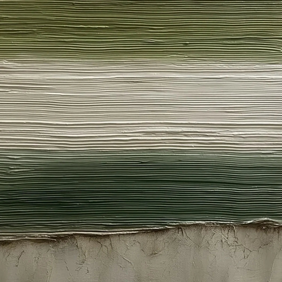 TERRA VERDE: Vertical Wabi Sabi Textured Abstract Green Earth Painting | rolled canvas, ready for custom framing