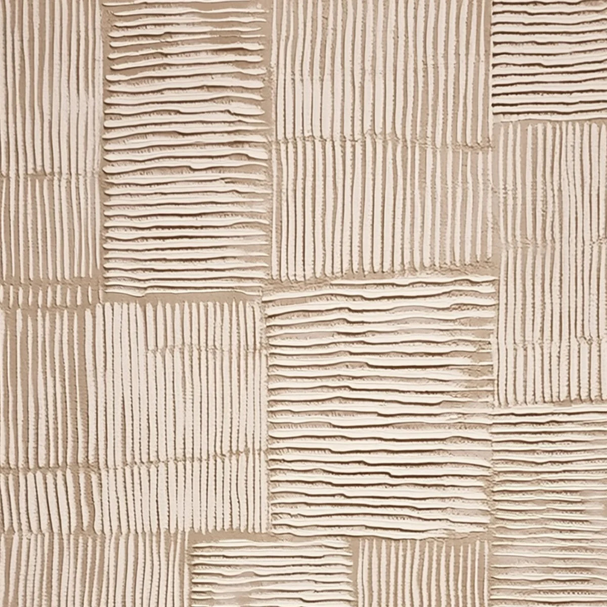 TERRA WEAVE: Heavy Textured Minimalist Wabi Sabi Wall Art | rectangular format, hand-painted canvas edge