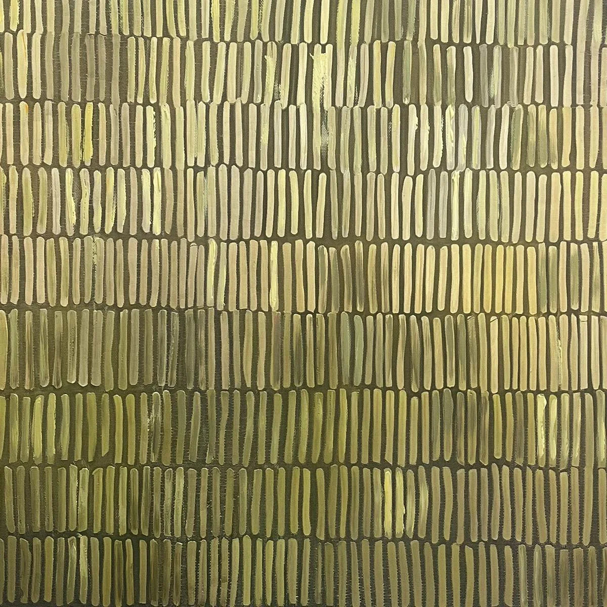 TERRACED SERENITY: Wabi Sabi Minimalist Abstract Painting | rectangular format, hand-painted canvas edge
