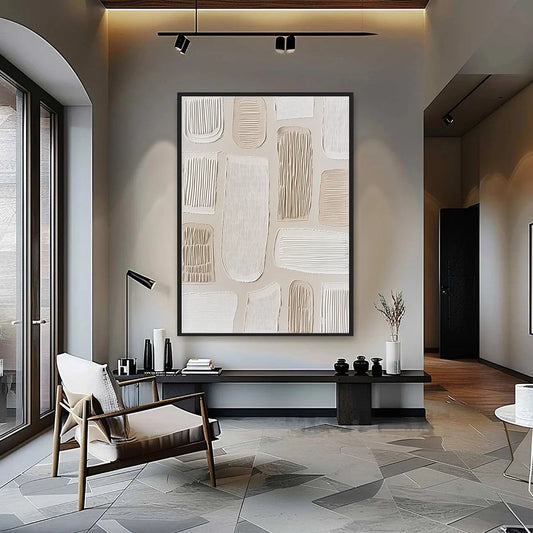 TERRAFORMS: Textured Wabi Sabi Abstract Painting in Neutral Tones