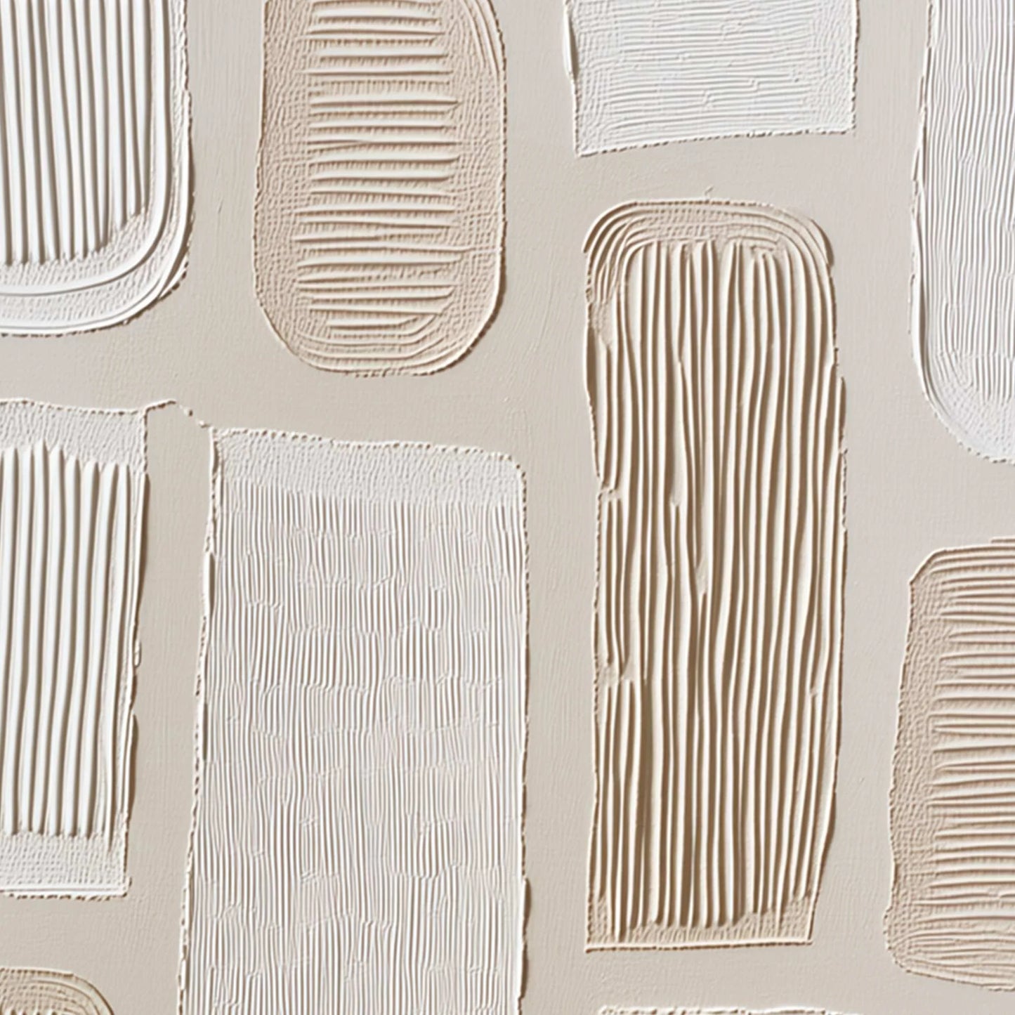 TERRAFORMS: Textured Wabi Sabi Abstract Painting in Neutral Tones | rectangular format, hand-painted canvas edge
