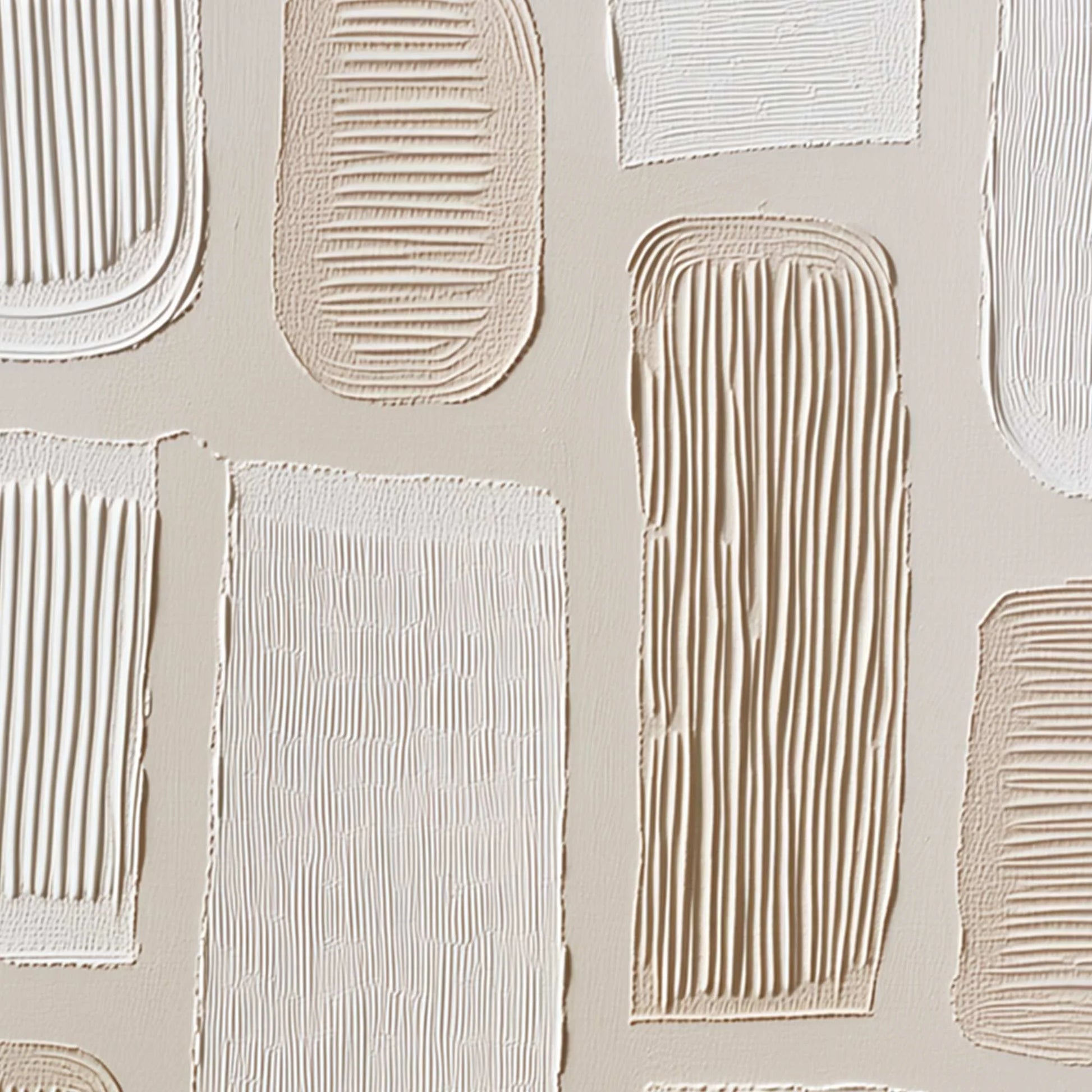 TERRAFORMS: Textured Wabi Sabi Abstract Painting in Neutral Tones | rectangular format, hand-painted canvas edge