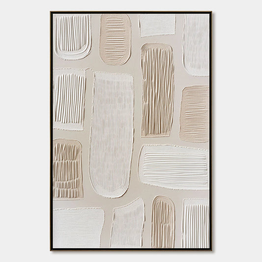 TERRAFORMS: Textured Wabi Sabi Abstract Painting in Neutral Tones | hanging in living room, Abstract wall art