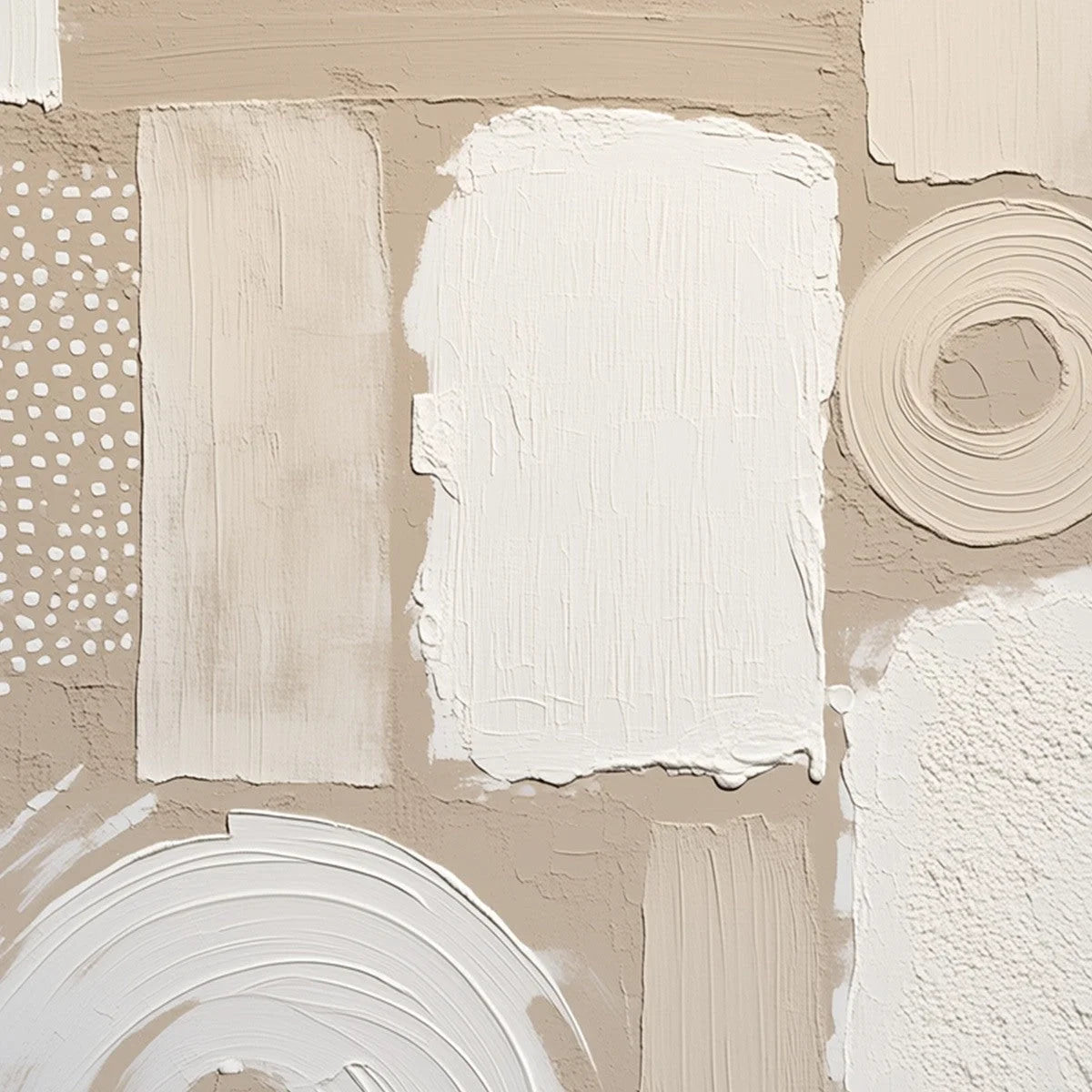TERRAFORMS: Textured Wabi-Sabi Abstract Painting in Neutral Tones | rolled canvas, ready for custom framing