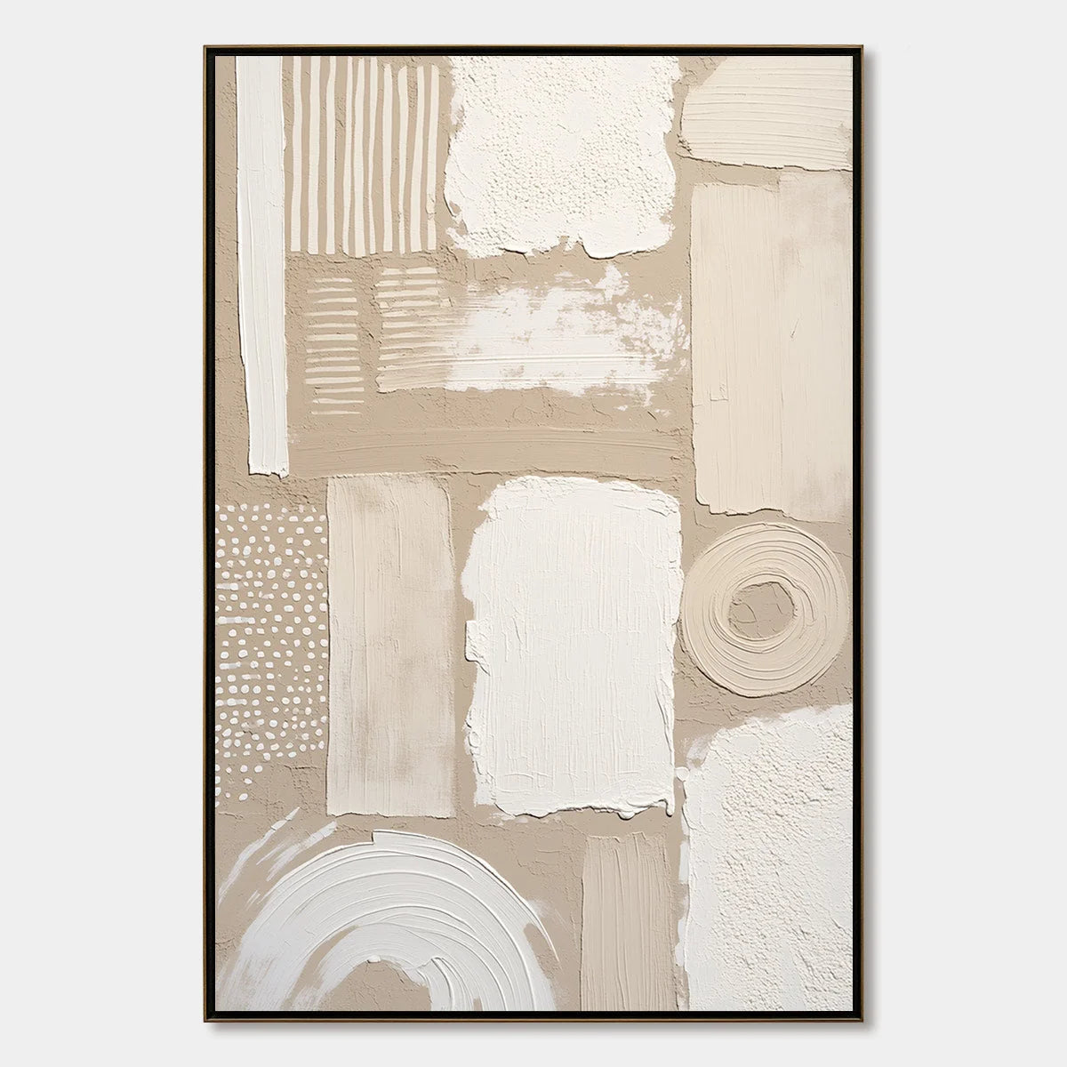 TERRAFORMS: Textured Wabi-Sabi Abstract Painting in Neutral Tones | hanging in living room, Abstract wall art