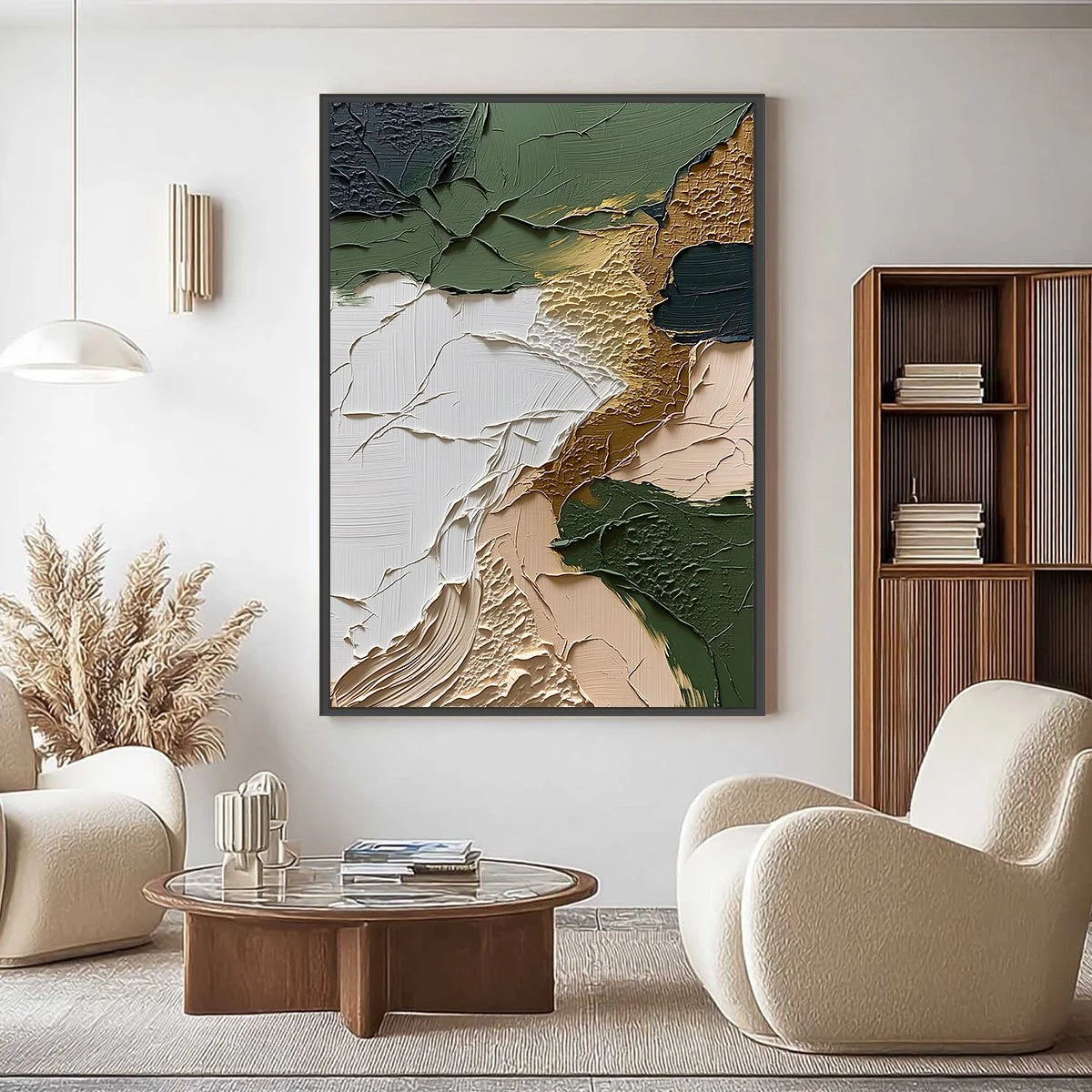TERRAIN: Textured Wabi Sabi Abstract Painting in Earth Tones | Abstract closeup, raised brushwork detail