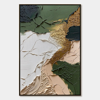 TERRAIN: Textured Wabi Sabi Abstract Painting in Earth Tones | hanging in living room, Abstract wall art