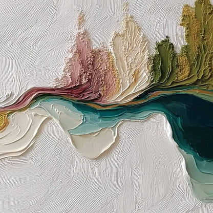 TERRA'S VEINS: Textured Abstract Landscape Impasto Oil Painting | rolled canvas, ready for custom framing