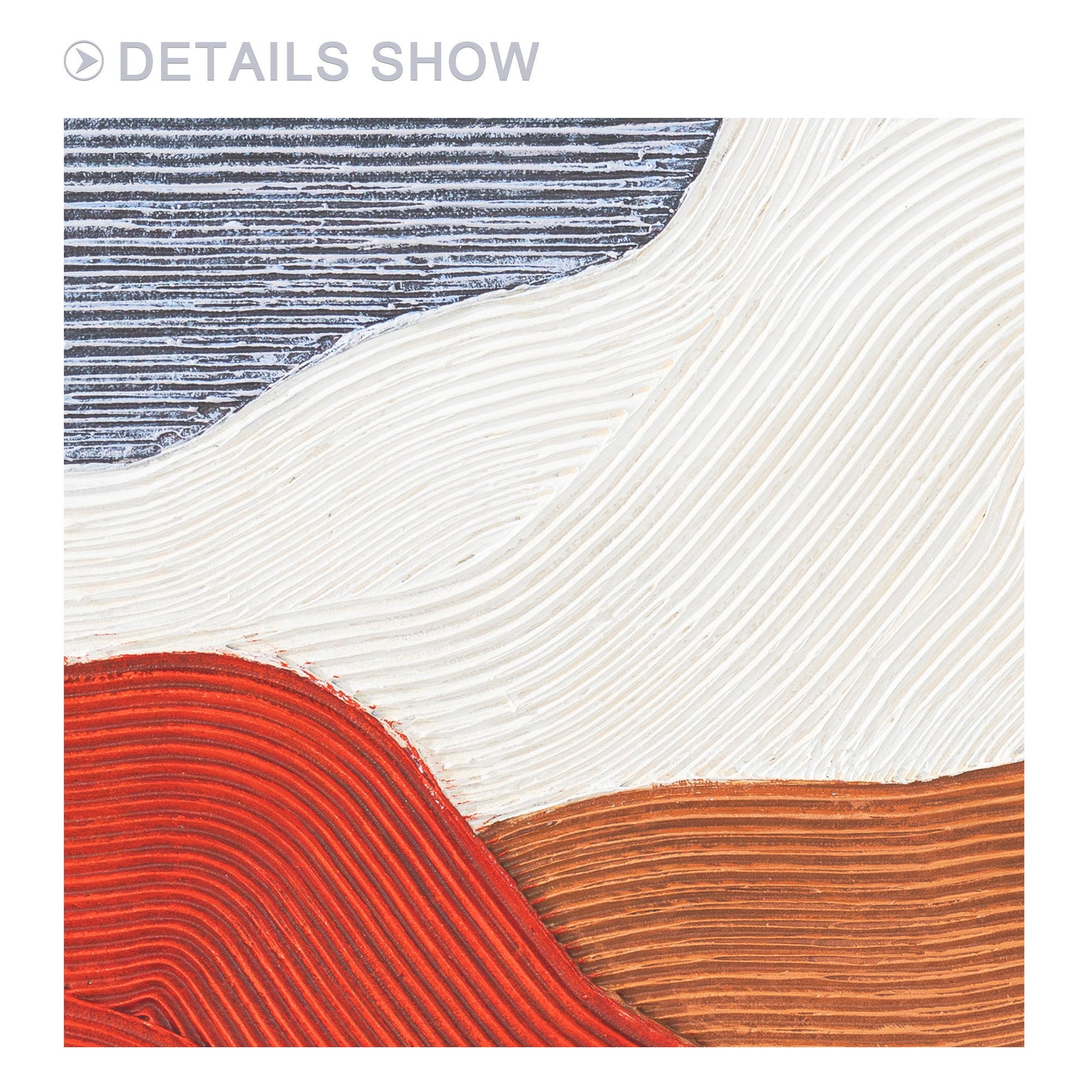 Textured Abstract Painting: 3D Wabi Sabi Minimalist Wall Art #3