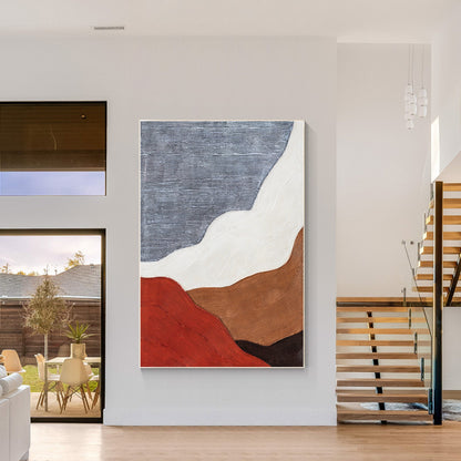 Textured Abstract Painting: 3D Wabi Sabi Minimalist Wall Art #5
