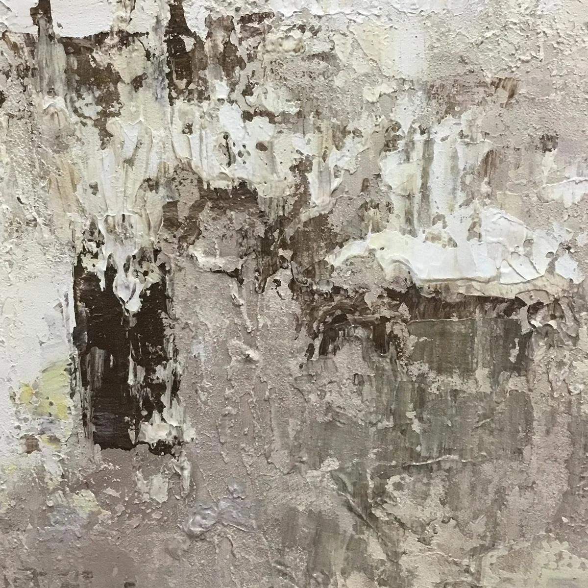 TEXTURED BEIGE ABSTRACT: Minimalist Textured Painting | Minimalist mood, soft natural light studio shot