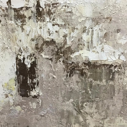 TEXTURED BEIGE ABSTRACT: Minimalist Textured Painting | Minimalist mood, soft natural light studio shot