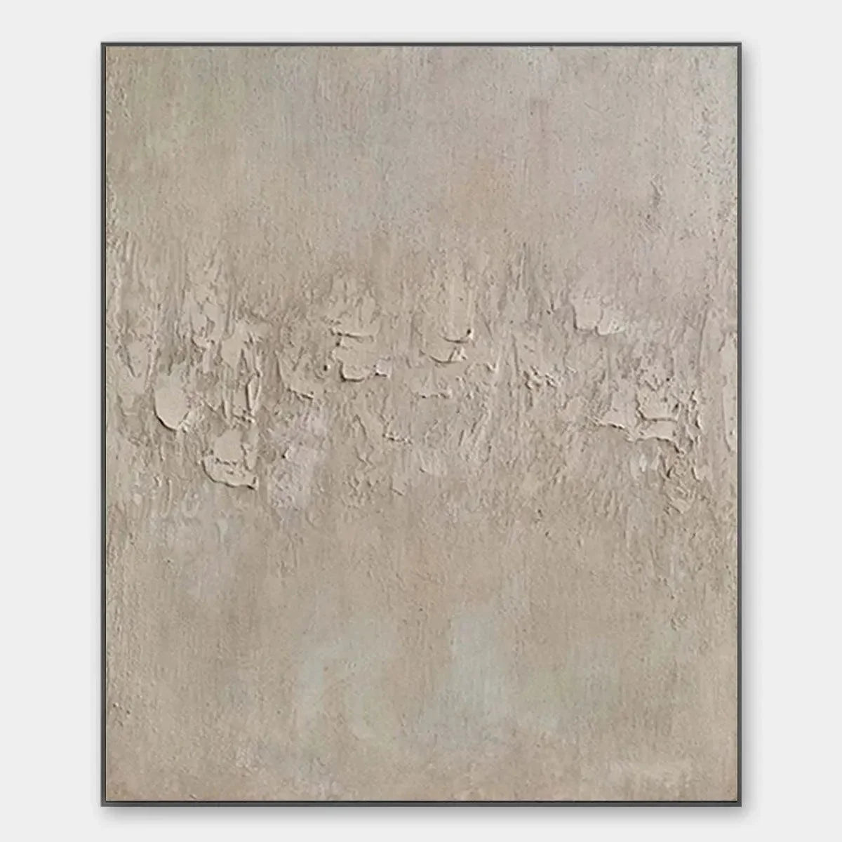 TEXTURED BEIGE ABSTRACT: Minimalist Textured Painting, Square Wall Art | hanging in living room, Minimalist wall art
