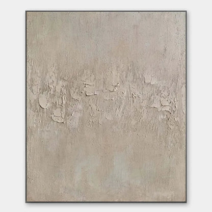 TEXTURED BEIGE ABSTRACT: Minimalist Textured Painting, Square Wall Art | hanging in living room, Minimalist wall art
