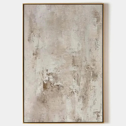 TEXTURED BEIGE ABSTRACT: Minimalist Textured Painting | hanging in living room, Minimalist wall art