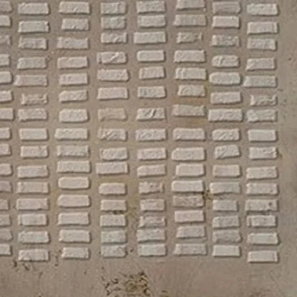 TEXTURED BEIGE GRID: Minimalist Textured Painting | rectangular format, hand-painted canvas edge