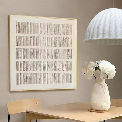 TEXTURED BEIGE: Minimalist Textured Painting | rolled canvas, ready for custom framing