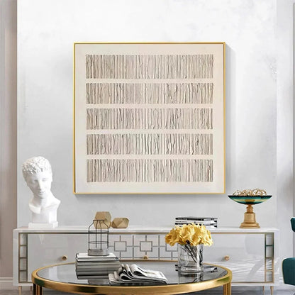 TEXTURED BEIGE: Minimalist Textured Painting | Minimalist mood, soft natural light studio shot