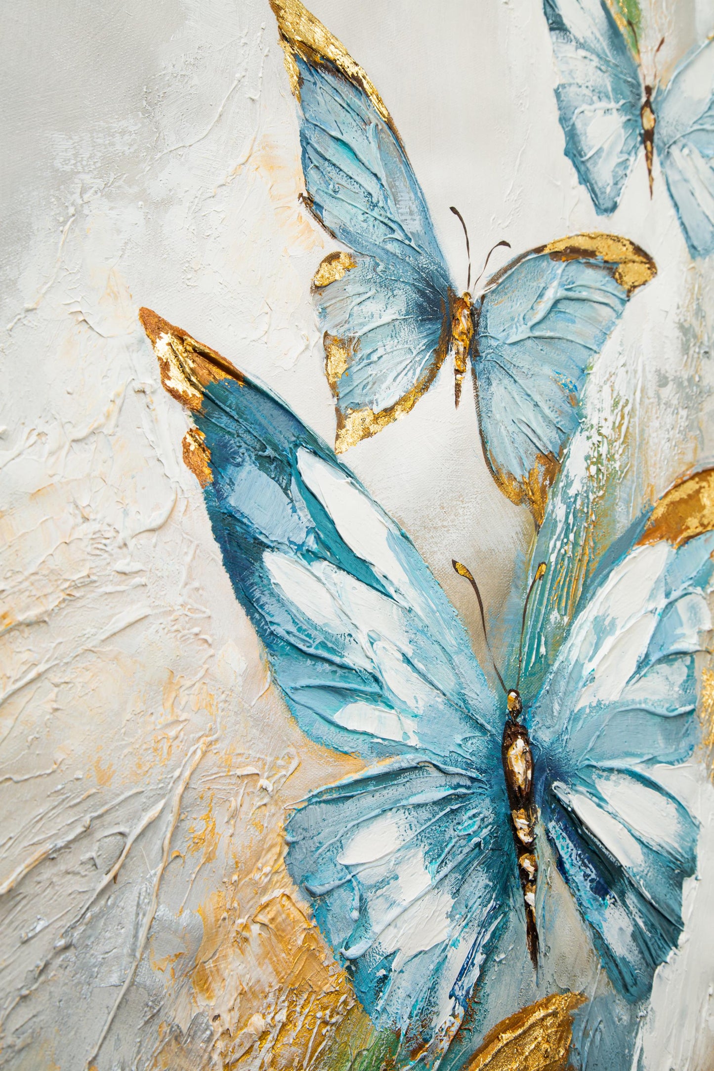 Textured Blue Butterfly Abstract Art | Original Acrylic Painting on Canvas | Ele #11