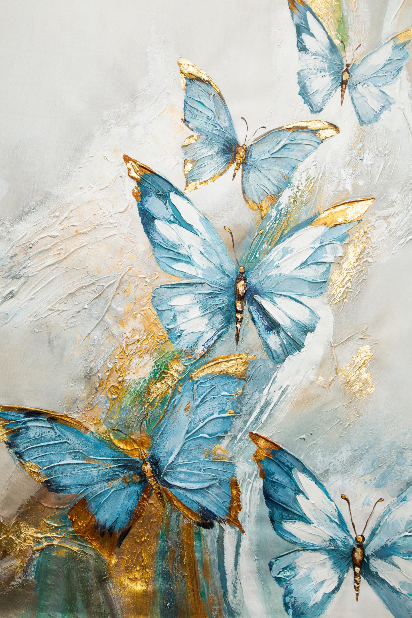Textured Blue Butterfly Abstract Art | Original Acrylic Painting on Canvas | Ele #12