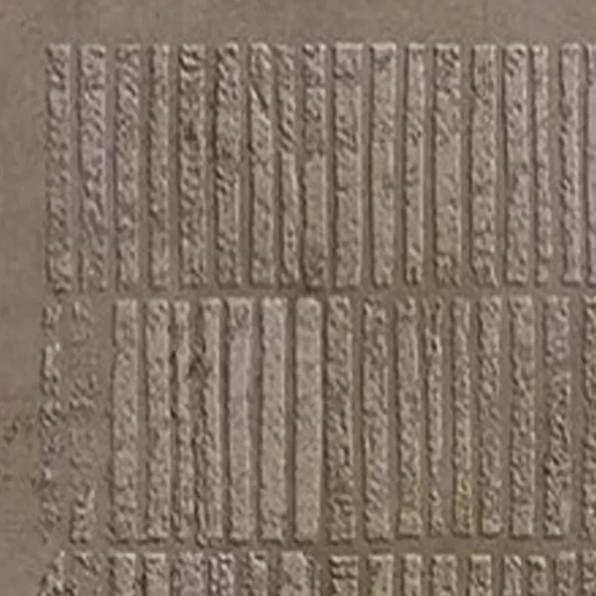 TEXTURED BROWN GRID: Minimalist Textured Painting | rectangular format, hand-painted canvas edge