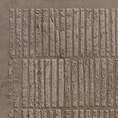 TEXTURED BROWN GRID: Minimalist Textured Painting | rectangular format, hand-painted canvas edge