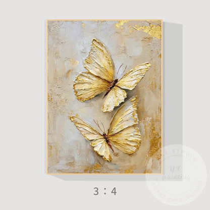 Textured Butterfly Abstract Art, Original Acrylic Painting on Canvas, Extra Larg #8