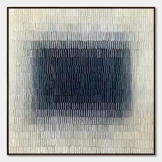 TEXTURED DEPTHS: Minimalist Textured Abstract Painting | hanging in living room, Minimalist wall art