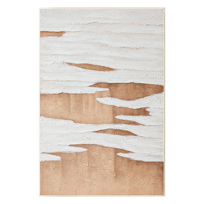 Textured Earth Tone Painting: Minimalist Abstract Canvas Wall Art #9